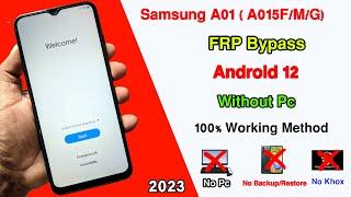 Samsung A01 FRP Bypass Android 12 | Gmail/Google Account Remove Samsung A015F/G | samusng a01 frp