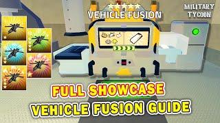 VEHICLE FUSION  DAMAGE SHOWCASE AND FUSION GUIDE | Military Tycoon Roblox