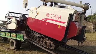 Gam high speed 102hp paddy combine harvestar