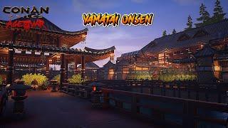 How to build  a Yamatai Onsen - hot spring | Speed Build | Conan Exiles  - Yamatai Towers blocks