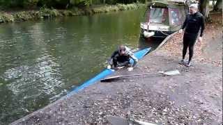 Glen's first go in a K1 racing kayak!