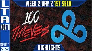 100T vs C9 Highlights LTA NORTH 1st Seed W2D2 Split 1 | 100 Thieves vs Cloud9