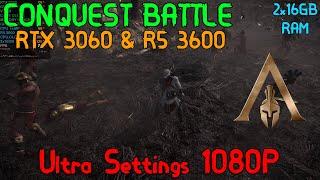 Assassin's Creed Odyssey | RTX 3060 + Ryzen 5 3600 | Conquest Battle | Ultra High Settings | 1080p