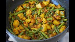 GREEN BEANS AND POTATO FRY / VEGAN RECIPES / EASY RECIPIES