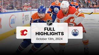 Flames at Oilers | October 13, 2024 | NHL Full Game Highlights