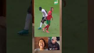 khaby x ronaldo playing football ( funny moments) #Shorts