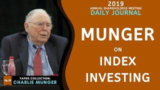 Charlie Munger on why index funds perform better than active stock picking? | DJ 2019【C:C.M Ep.29】