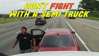 BEST OF SEMI-TRUCKS ROAD RAGE | Road Rage, Brake Checks, Karens | 2024 part 2