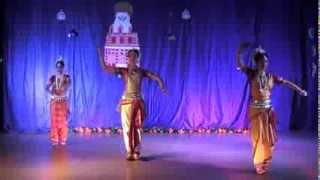 ODISSI,Durga Vandana by Elena Knyazeva,Maria and Anisha Sahu,Moscow Durga puja  2013.