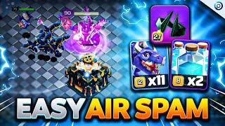 DARK CROWN + DRAGON SPAM make COC Easy | Best TH17 Clash of Clans Strategies