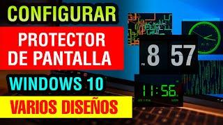 Como poner Protector de Pantalla en pc Windows 10 2024 | activar y configurar protector de pantalla