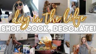 SHOPPING, FALL DECORATING, COOKING | DAY IN THE LIFE! | GROCERY HAUL | Lauren Yarbrough