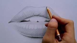 Як малювати губи ( How to draw lips ) малюнок простим олівцем