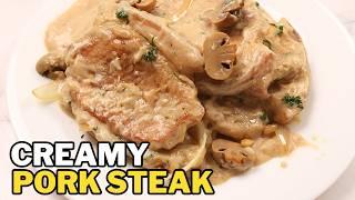 Creamy Pork Steak with Mushroom