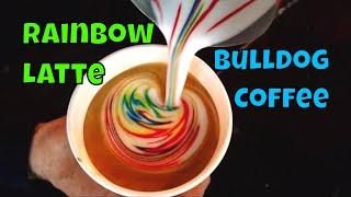 How to Make Rainbow Latte Art | Bulldog Coffee in Toronto | Travelling Foodie