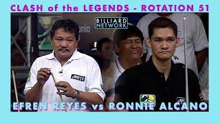 EFREN REYES vs RONNIE ALCANO |    ROTATION - 61 | Clash of the LEGENDS | Historic Pool Matches