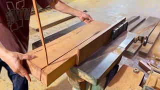 Ingenious Woodworking Workers // Exquisite Natural Beauty Wood Grain In Dressing Table