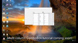 Custom Multicolumn ComboBox control in vb.net - Tutorial Coming Soon!!  | MalluCoder