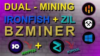 IRONFISH+ZIL - ЭКОНОМНЫЙ DUAL MINING | НАСТРОЙКА BZMINER В HIVEOS, RAVEOS, WINDOWS