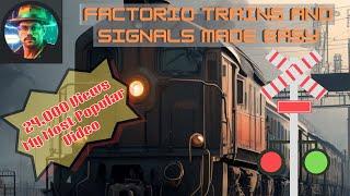 Factorio trains tutorial - bi-directional - single track - train signals made simple