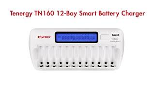 Tenergy TN160 12-Bay AA/AAA NiMH/NiCd LCD Smart Battery Charger