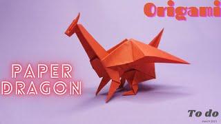 оригами дракон, как сделать из бумаги оригами дракон| Origami Dragon|