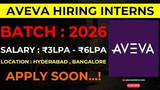 AVEVA Software Developer Intern | 2026 Graduates | Hyderabad & Bangalore