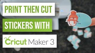  Print Then Cut Stickers With Cricut Maker 3 | Christmas Gift Sticker Labels