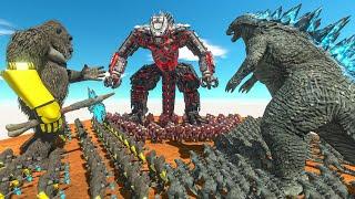 Growing Mechagodzilla VS Godzilla 2014 x Kong Gauntlet - Animal Revolt Battle Simulator