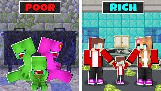 Rich Family vs Poor Family - Maizen JJ vs Mikey - Sad Story in Minecraft