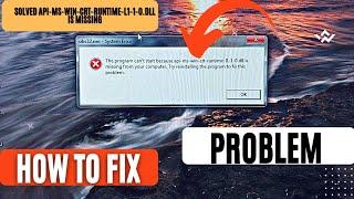 How To SOLVED api-ms-win-crt-runtime-l1-1-0.dll Is Missing