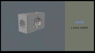 Modo tutorial : 3 AXIS SWEEP Mesh Operations Assembly.