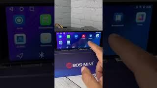 Магнитола сенсорная 1дин, Carplay, Android Auto, оригинальная фирма Bos-Mini