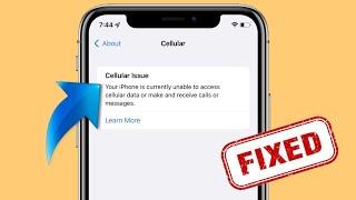 Cellular Issue Your iPhone is Currently Unable to Access Cellular Data & Make & Receive Calls iOS 16