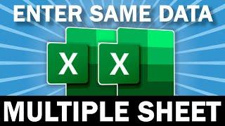 How To Enter Data In Multiple Worksheets At Once In Excel