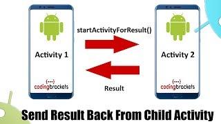 How to use startActivityForResult - Android Development Tutorial For Beginners Part 3