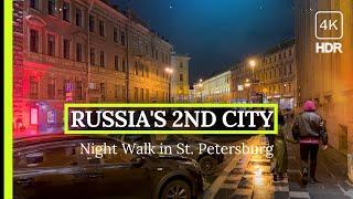   Midnight City Saint Petersburg  Raw 4K HDR Virtual Walking Tour: Russia Cultural Hub