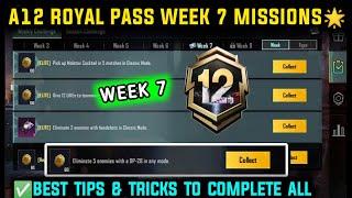 A12 WEEK 7 MISSION  PUBG WEEK 7 MISSION EXPLAINED  A12 ROYAL PASS WEEK 7 MISSIONSC8S23 RP MISSION