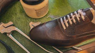 Making HANDMADE Oxford shoes in museum calf ① | Shoemaker in Japan