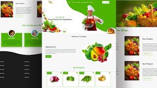 Complete responsive fruit and grocery website html and css | fruit website