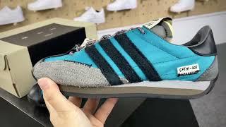 Song for the Mute x Adidas Country OG"Aqua Black"SFTM-003 Add WhatsApp：+86 159-803-46095