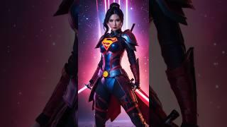 Maria Ozawa Combining Samurai, Supergirl and Spider girl #Shorts #3dcharactermodeling #mariaozawa