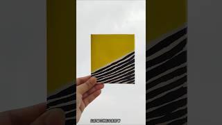 yellow and black boho art/ abstract line #art #artistpainting #bohoart #abstractpainting #lineart