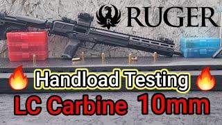 Ruger LC Carbine 10mm Handload Testing CRAZY Velocities!!!