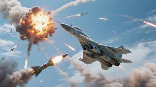 moment Russian SU-34 shot down by Ukrainian air defense system - ARMA 3
