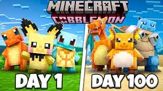 I Spent 100 DAYS In Pokemon Minecraft And This Is What Happened...