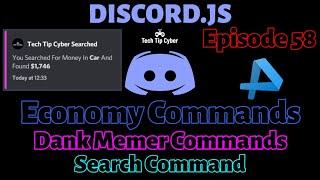 How To Make Discord.JS BOT | Episode 58 - Search Command(Economy Command) | Tech Tip Cyber