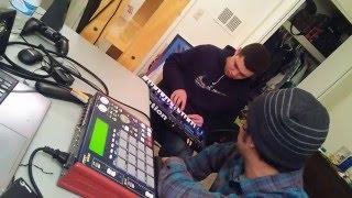 Saro and R105 making a quick beat