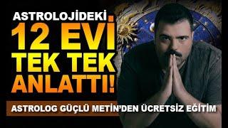 ASTROLOJİDEKİ 12 EVİ TEK TEK ANLATTI! (Ücretsiz Eğitim Gibi) - GÜÇLÜ METİN  I MURAT ZURNACI