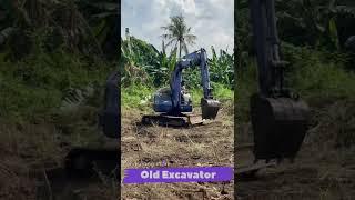 Old Excavator Clearing Landscape || Excavator Tua Hitachi